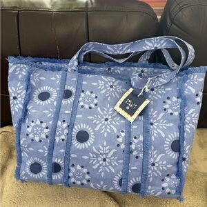 Roller Rabbit Blue Floral Quilted Tote X Target